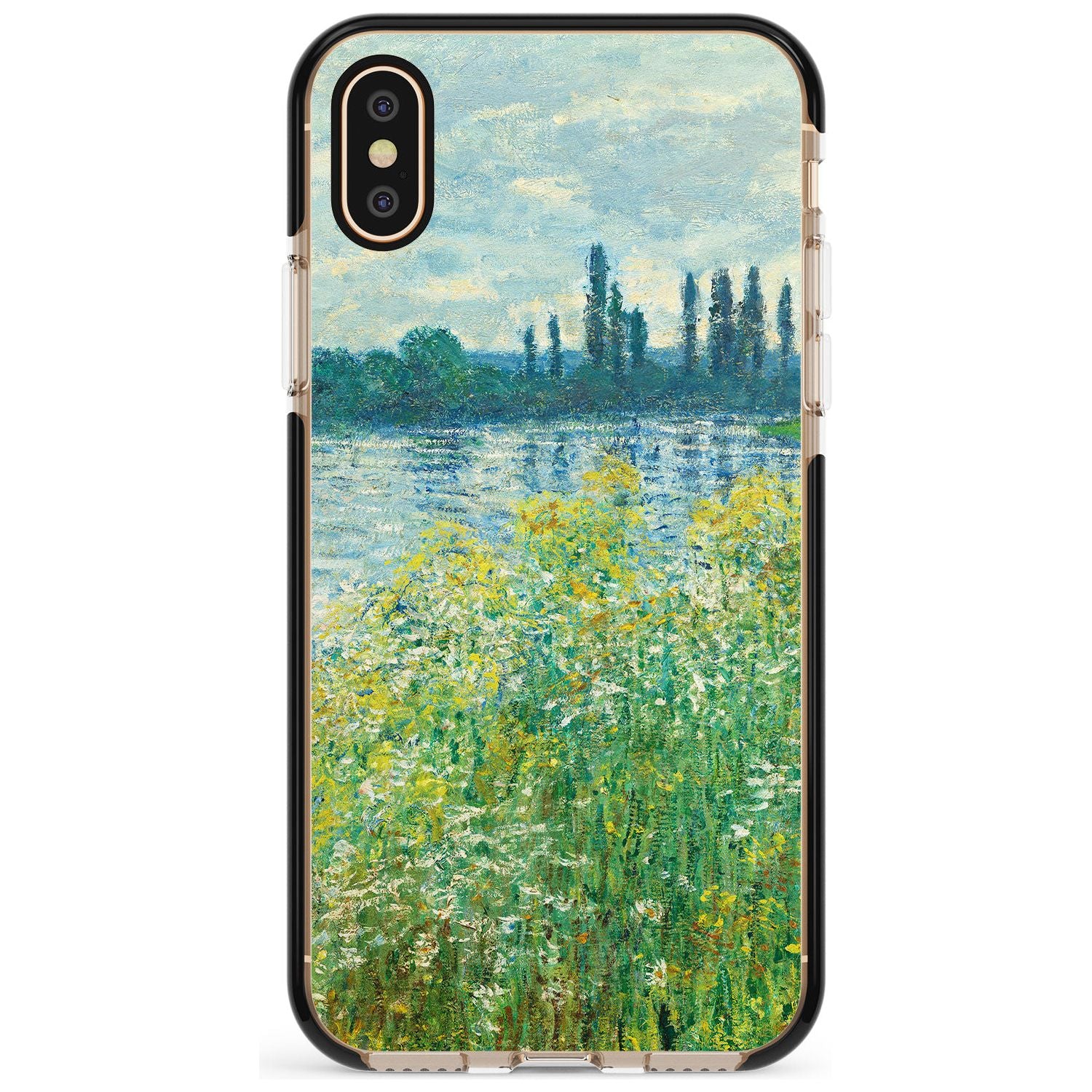 Banks of the Seine by Claude Monet Pink Fade Impact Phone Case for iPhone X XS Max XR