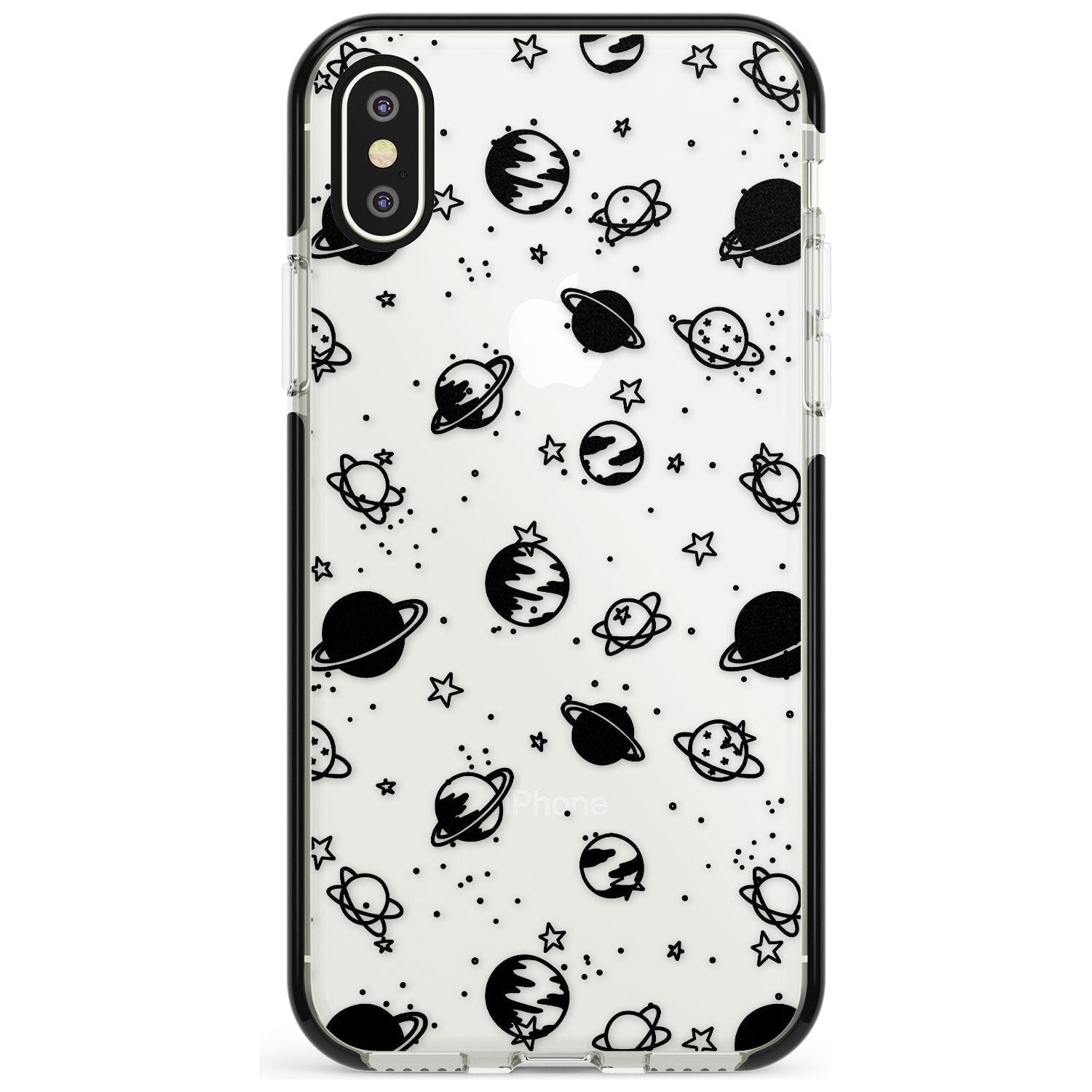 Planets iPhone Case Black Impact Phone Case - Case Warehouse