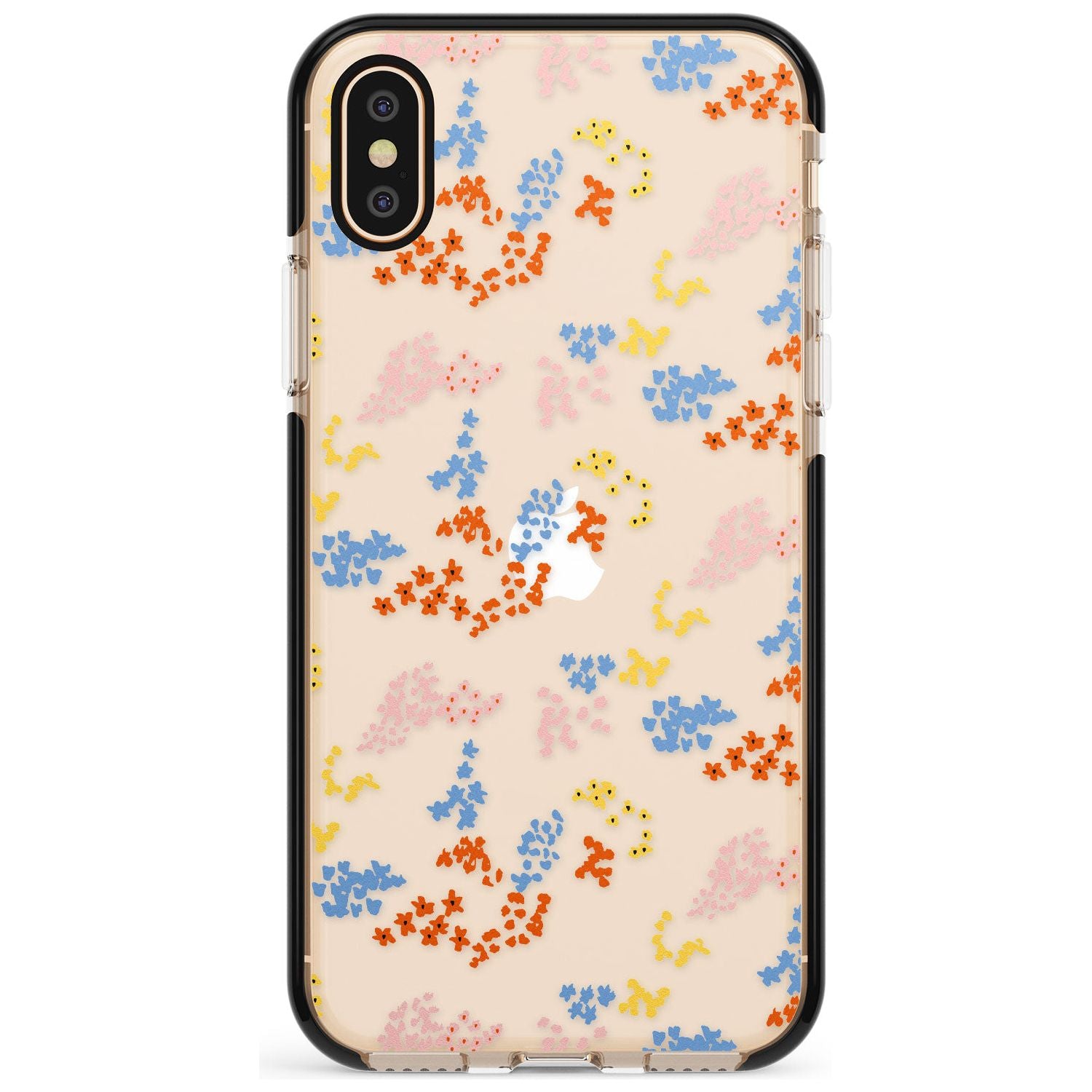 Small Flower Mix: Transparent Pink Fade Impact Phone Case for iPhone X XS Max XR