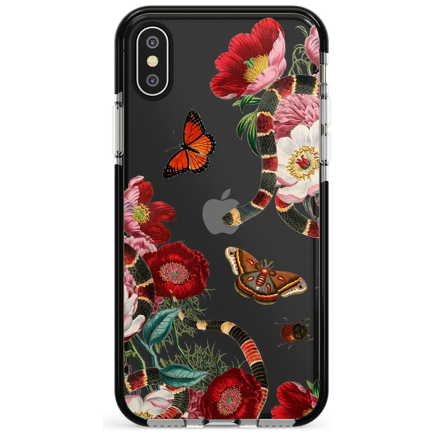 Botanical Snake Pink Fade Impact Phone Case for iPhone X XS Max XR