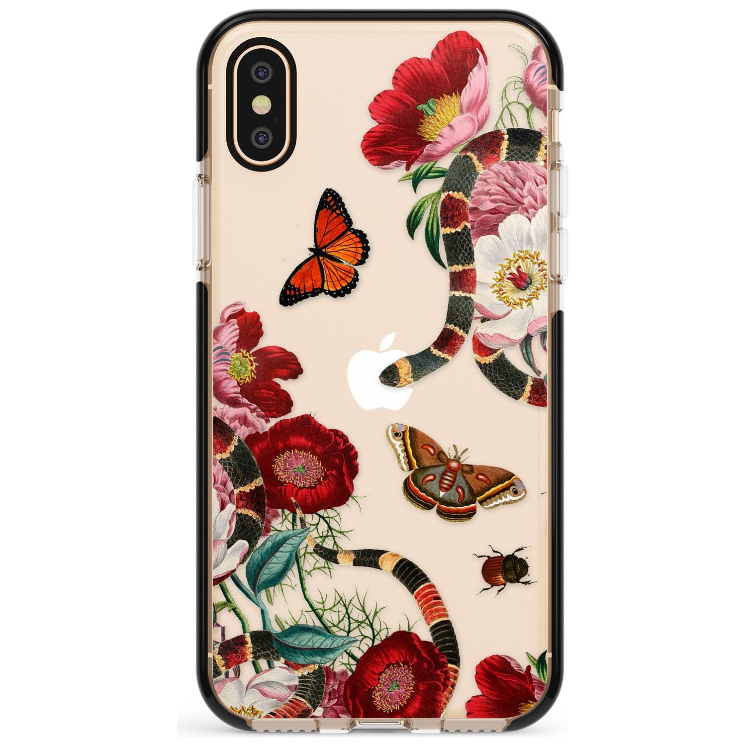 Botanical Snake Pink Fade Impact Phone Case for iPhone X XS Max XR