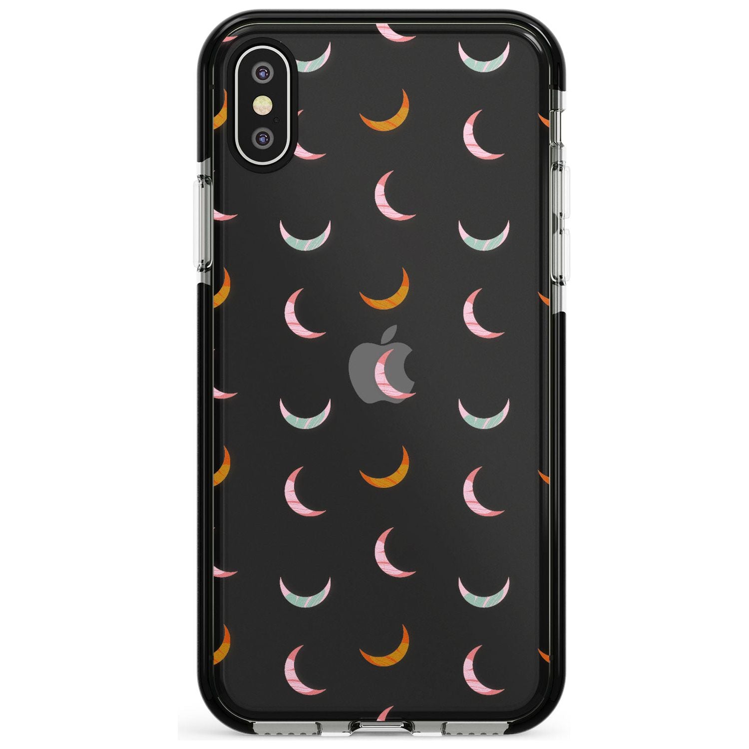 Colourful Crescent Moons Pink Fade Impact Phone Case for iPhone X XS Max XR