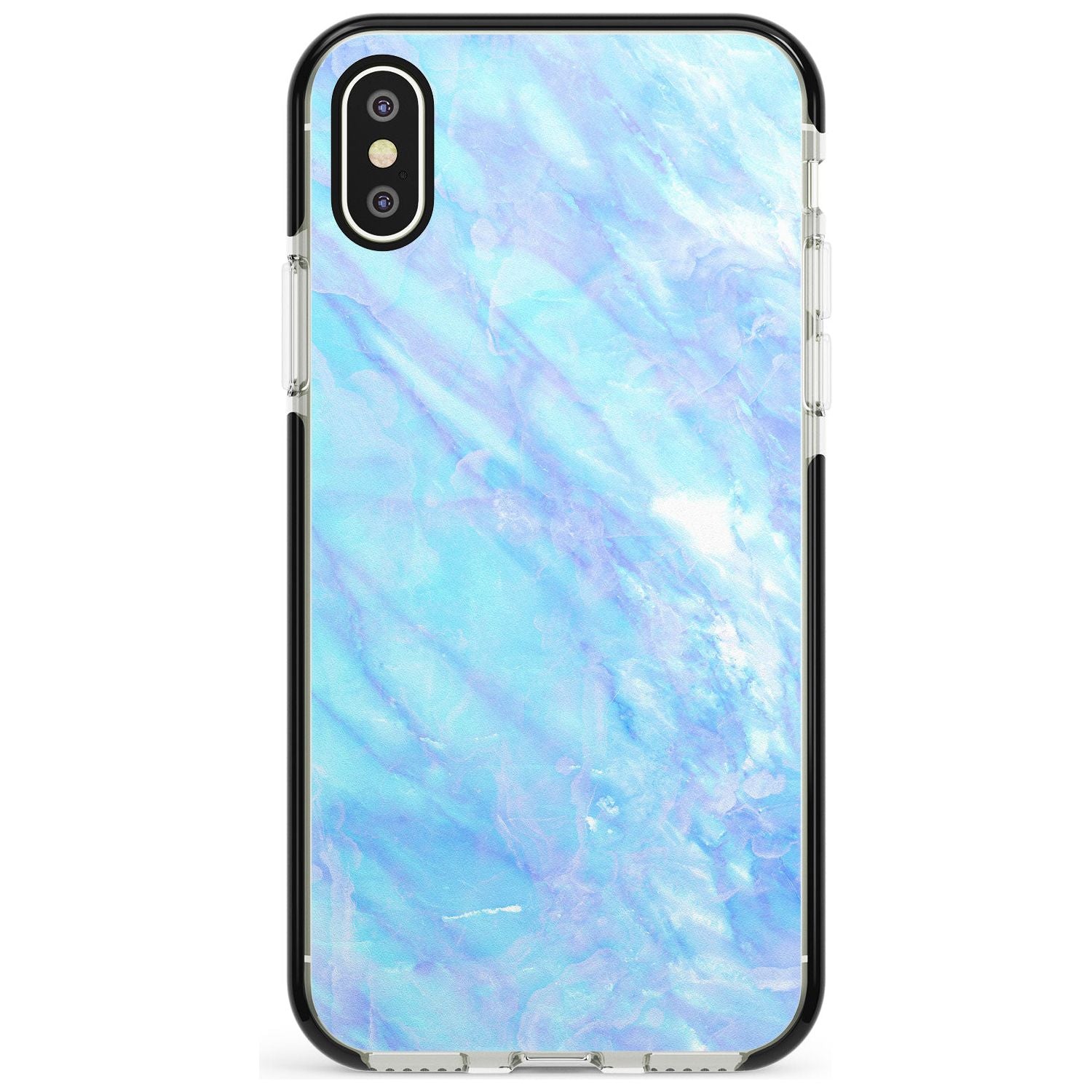 Iridescent Crystal Marble iPhone Case Black Impact Phone Case - Case Warehouse