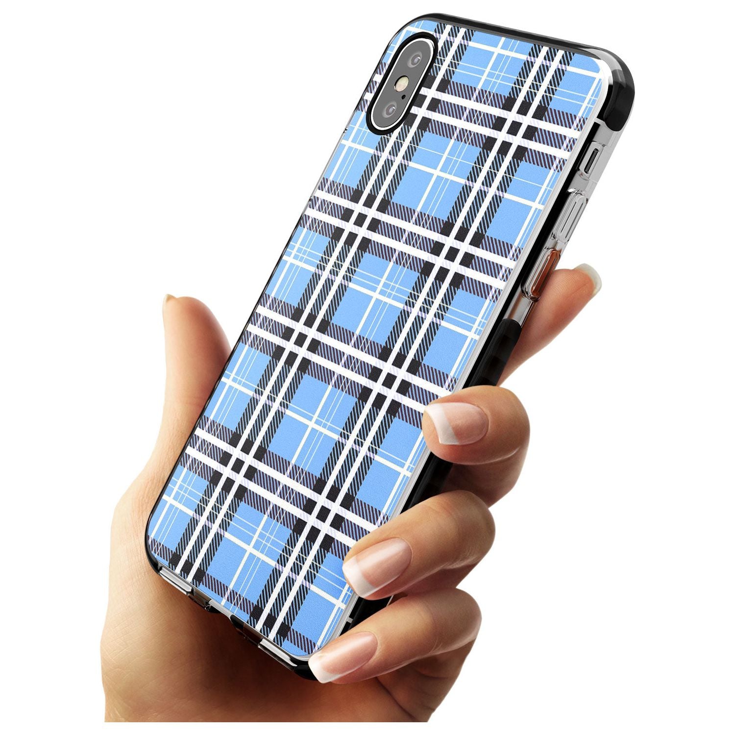 Blue Plaid iPhone Case Phone Case - Case Warehouse