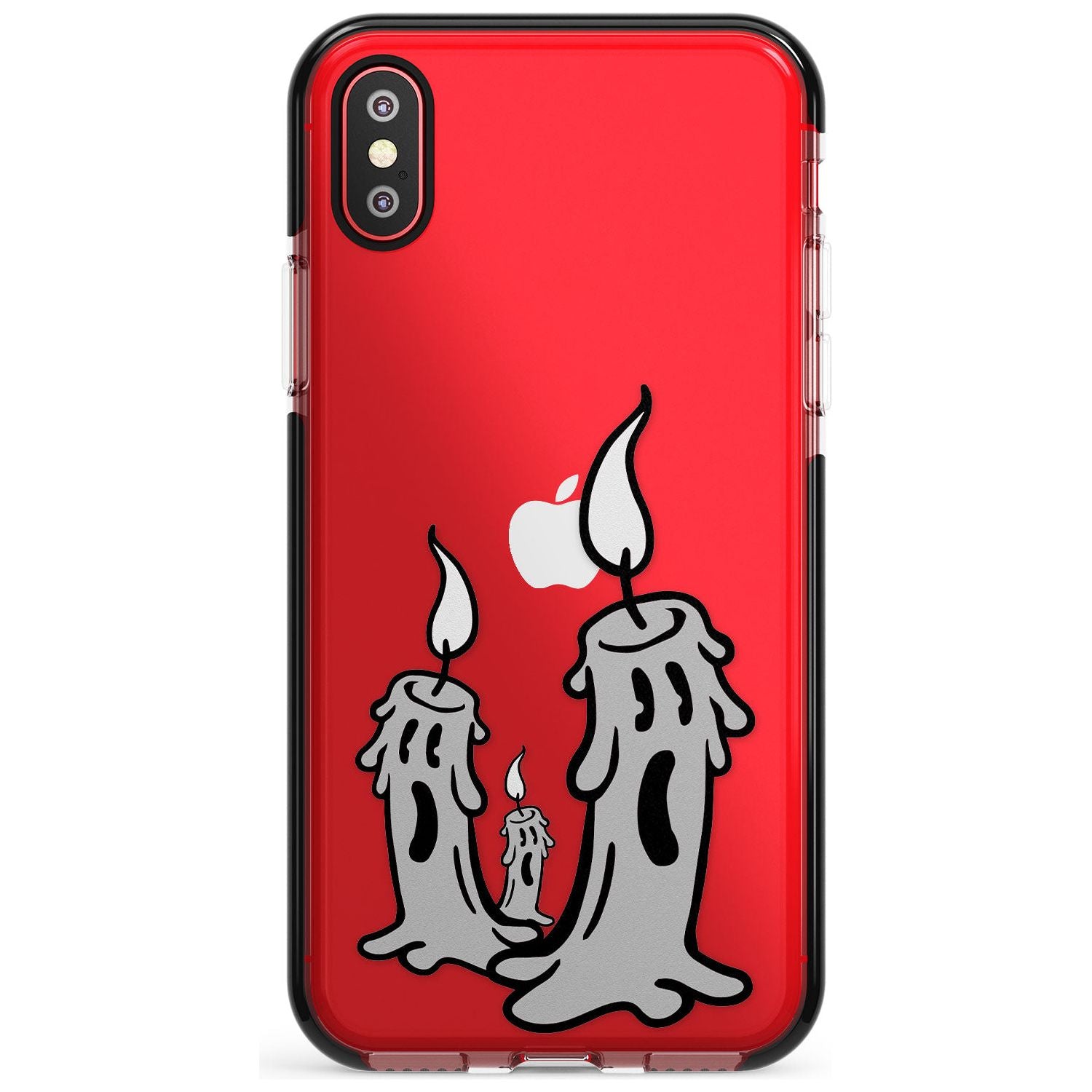 Candle Lit Black Impact Phone Case for iPhone X XS Max XR