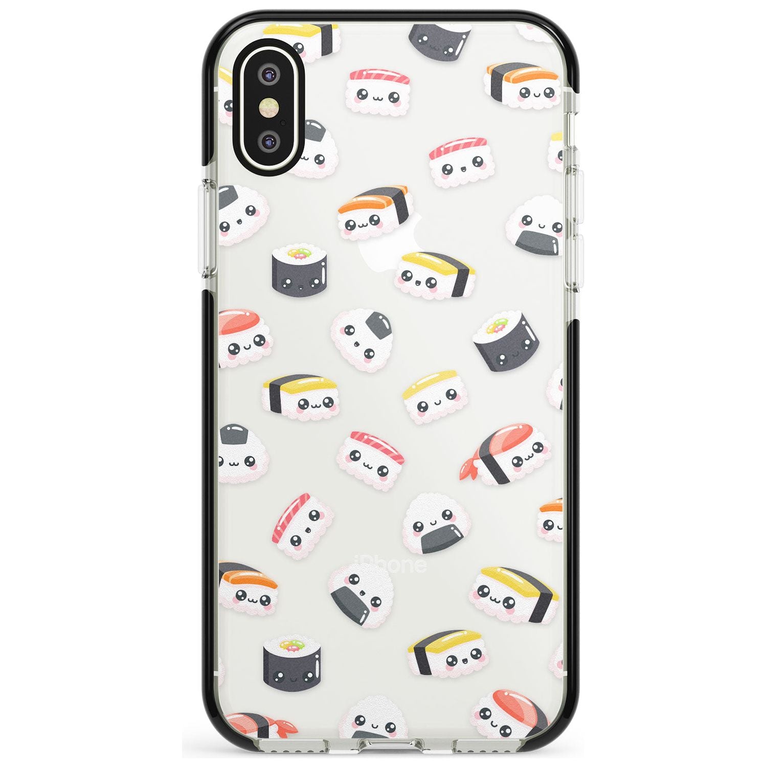 Kawaii Sushi & Rice iPhone Case Black Impact Phone Case - Case Warehouse