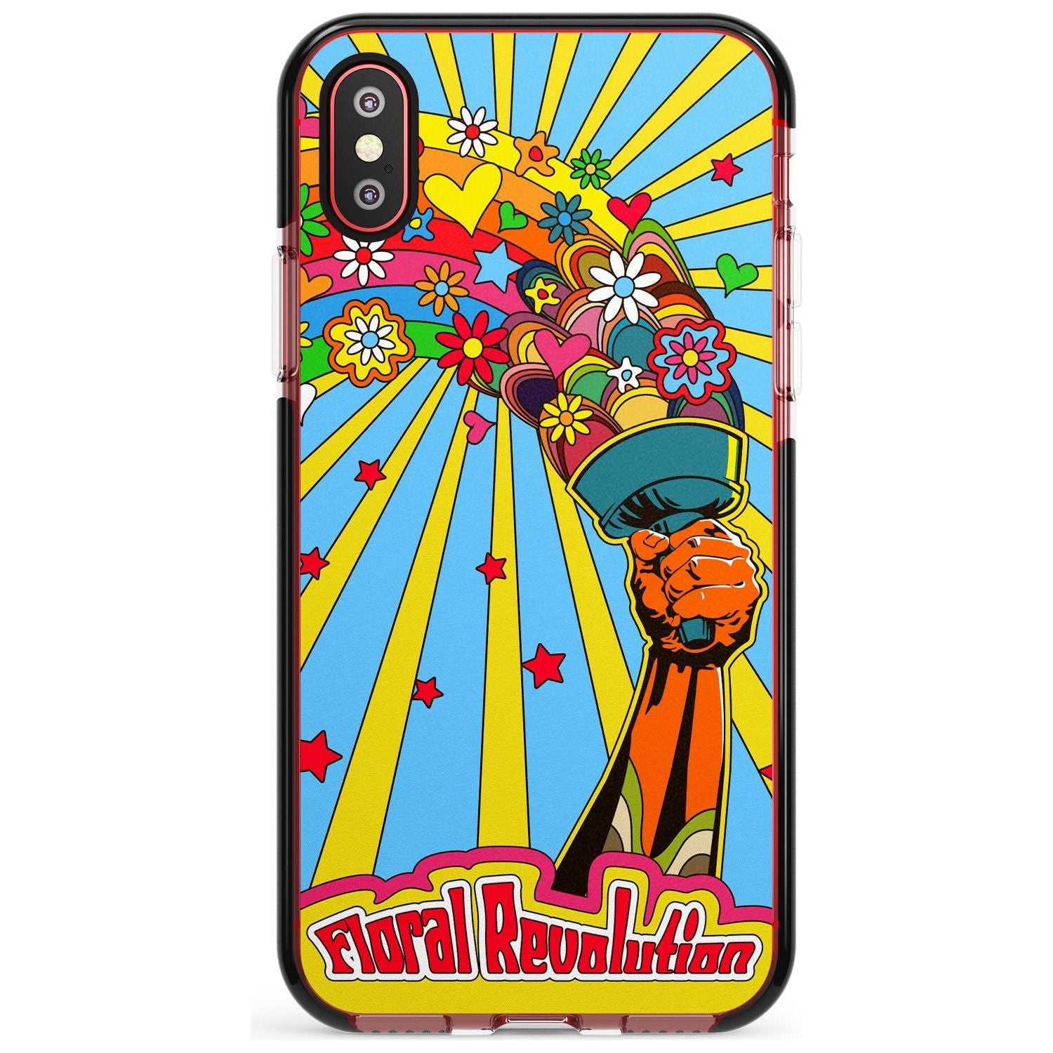 Floral Revolution Pink Fade Impact Phone Case for iPhone X XS Max XR