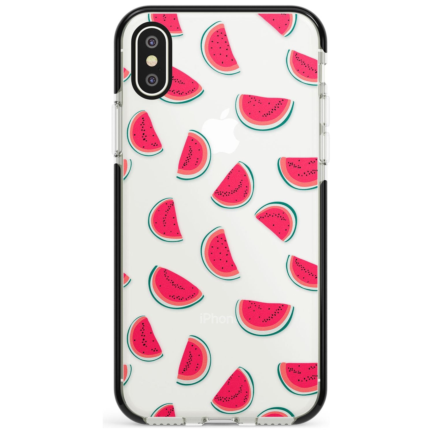 Watermelon Slices - Clear iPhone Case Black Impact Phone Case - Case Warehouse