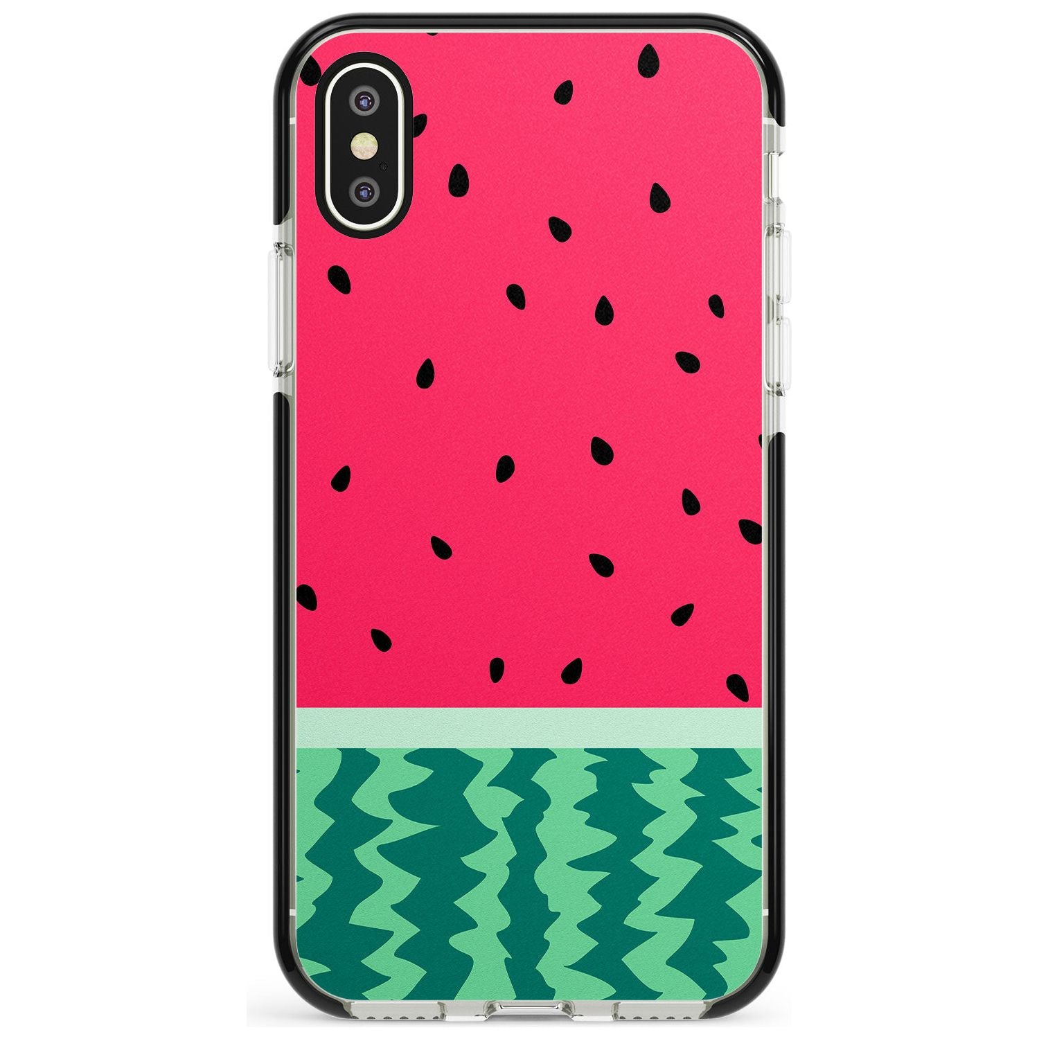 Full Watermelon Print iPhone Case Black Impact Phone Case - Case Warehouse