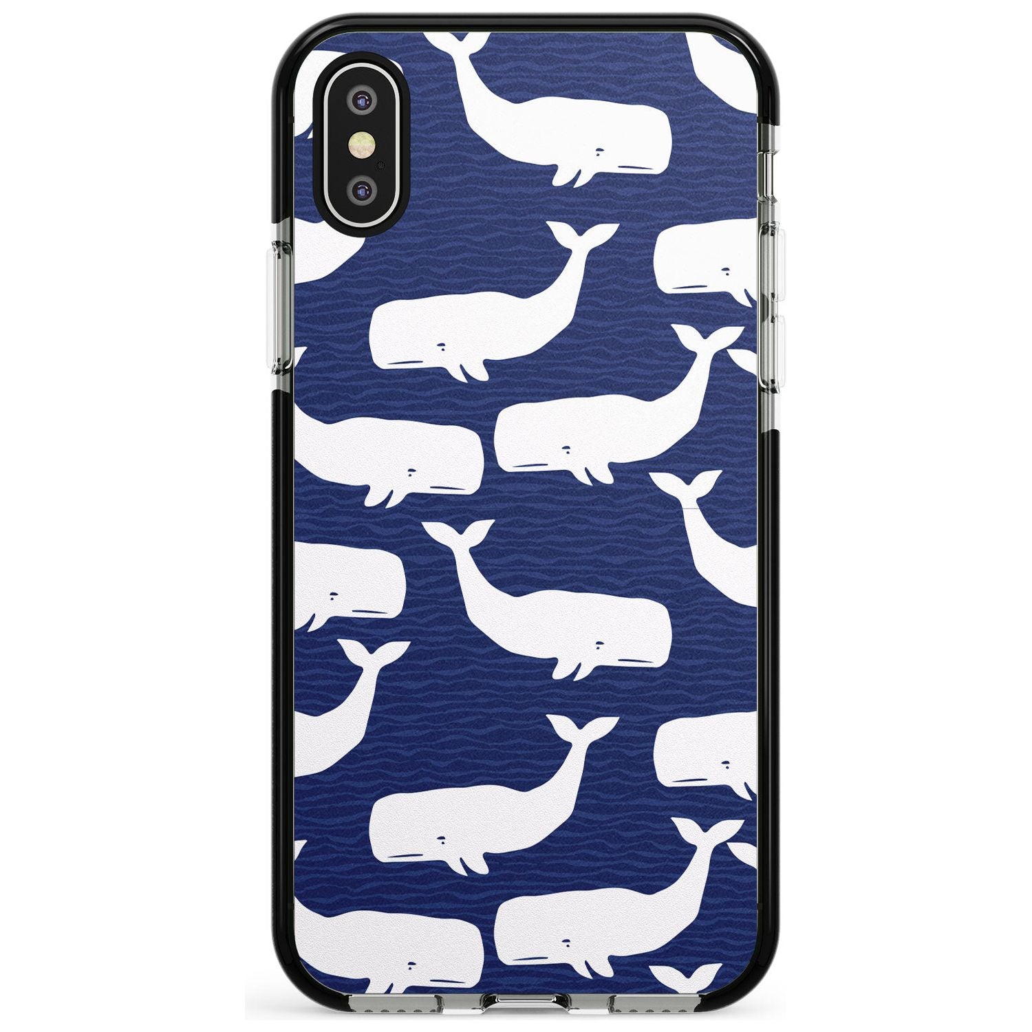 Cute Whales Pink Fade Impact Phone Case for iPhone X XS Max XR