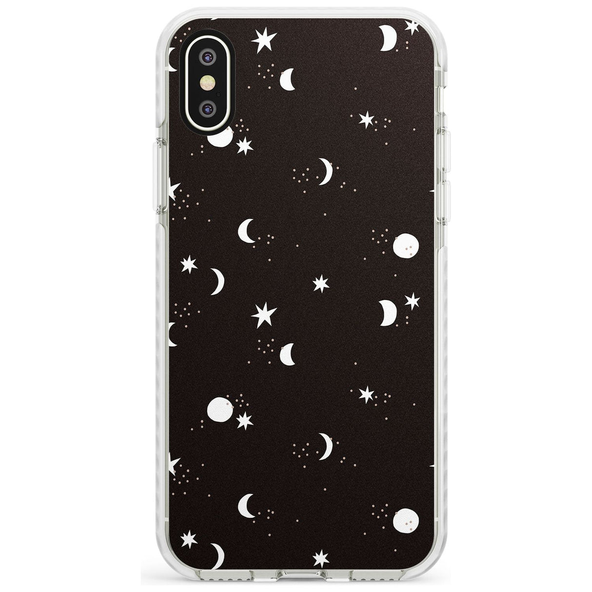 Funky Moons & Stars Phone Case iPhone X / iPhone XS / Impact Case,iPhone XR / Impact Case,iPhone XS MAX / Impact Case Blanc Space