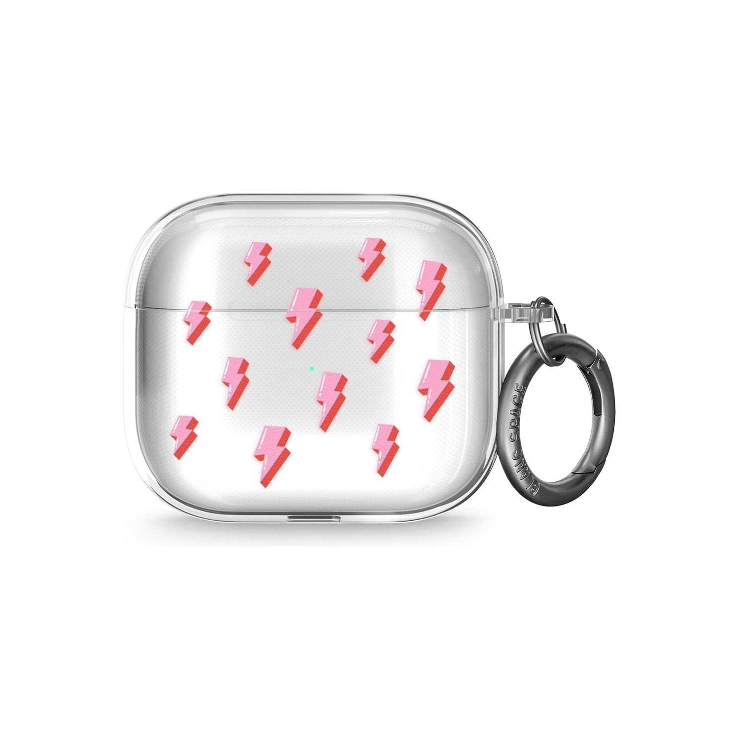 Pink Bolt Pattern AirPods Case - Blanc Space