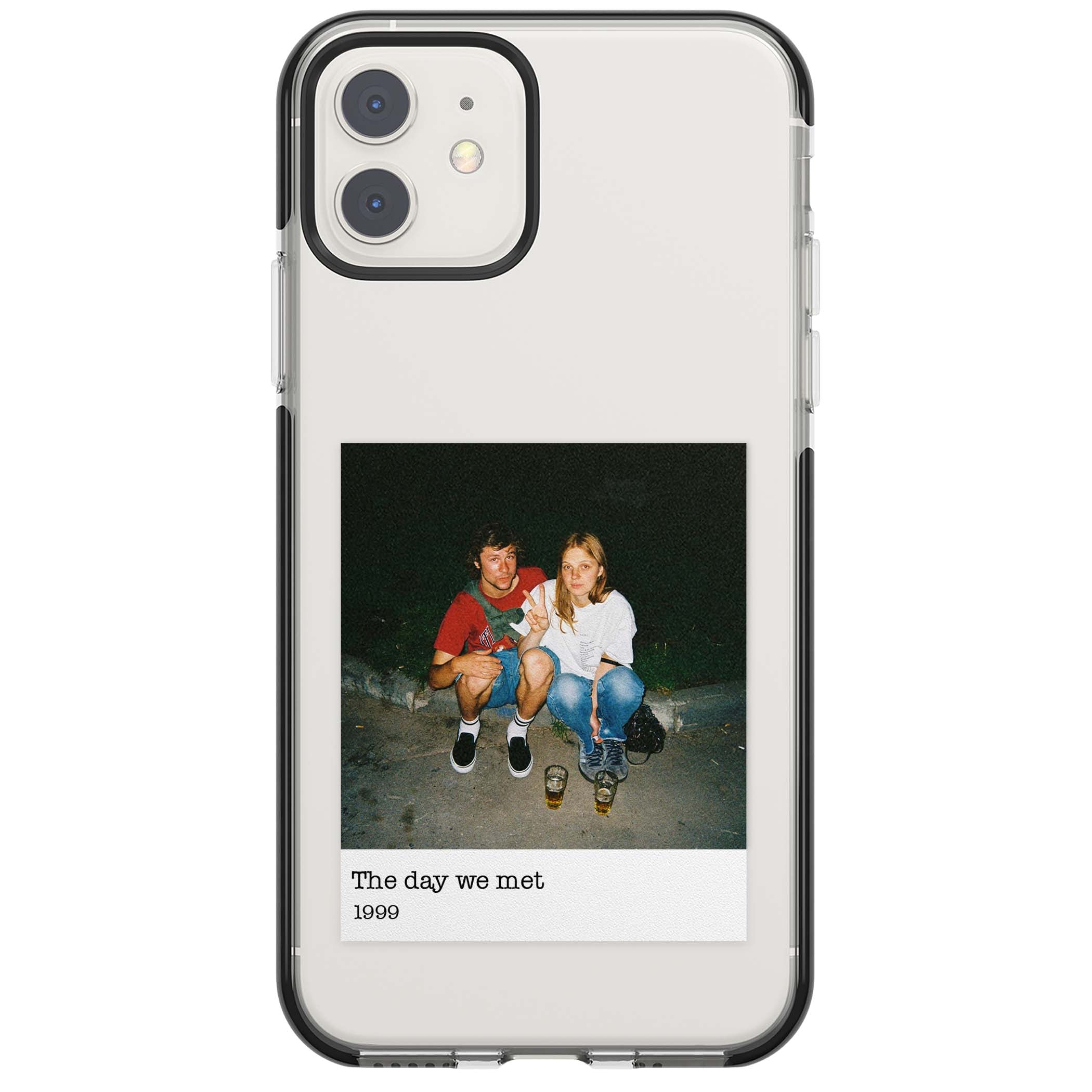 Photo Memory minimal iPhone case | Black Impact case for iPhone 11, iPhone 12