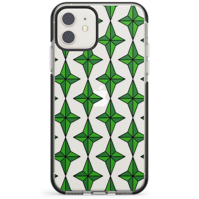 Emerald Stars Pattern (Clear) Impact Phone Case for iPhone 11, iphone 12