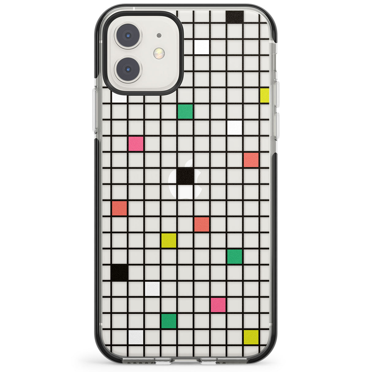 Vibrant Clear Geometric Grid Impact Phone Case for iPhone 11, iphone 12