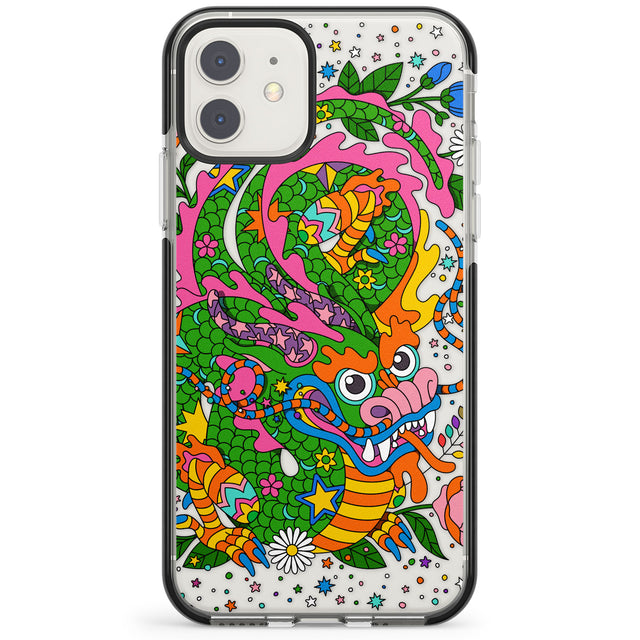 Psychedelic Jungle Dragon Impact Phone Case for iPhone 11, iphone 12
