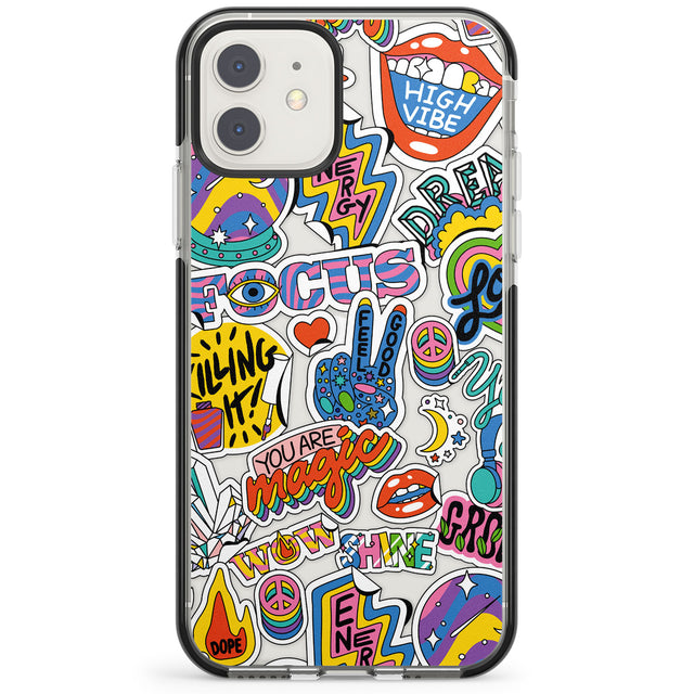 Magic Sticker Collage Impact Phone Case for iPhone 11, iphone 12