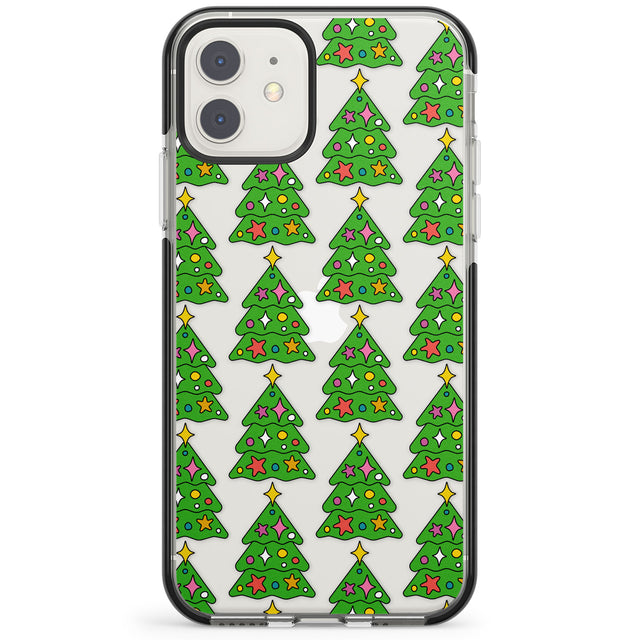 Christmas Tree Pattern (Clear) Impact Phone Case for iPhone 11, iphone 12