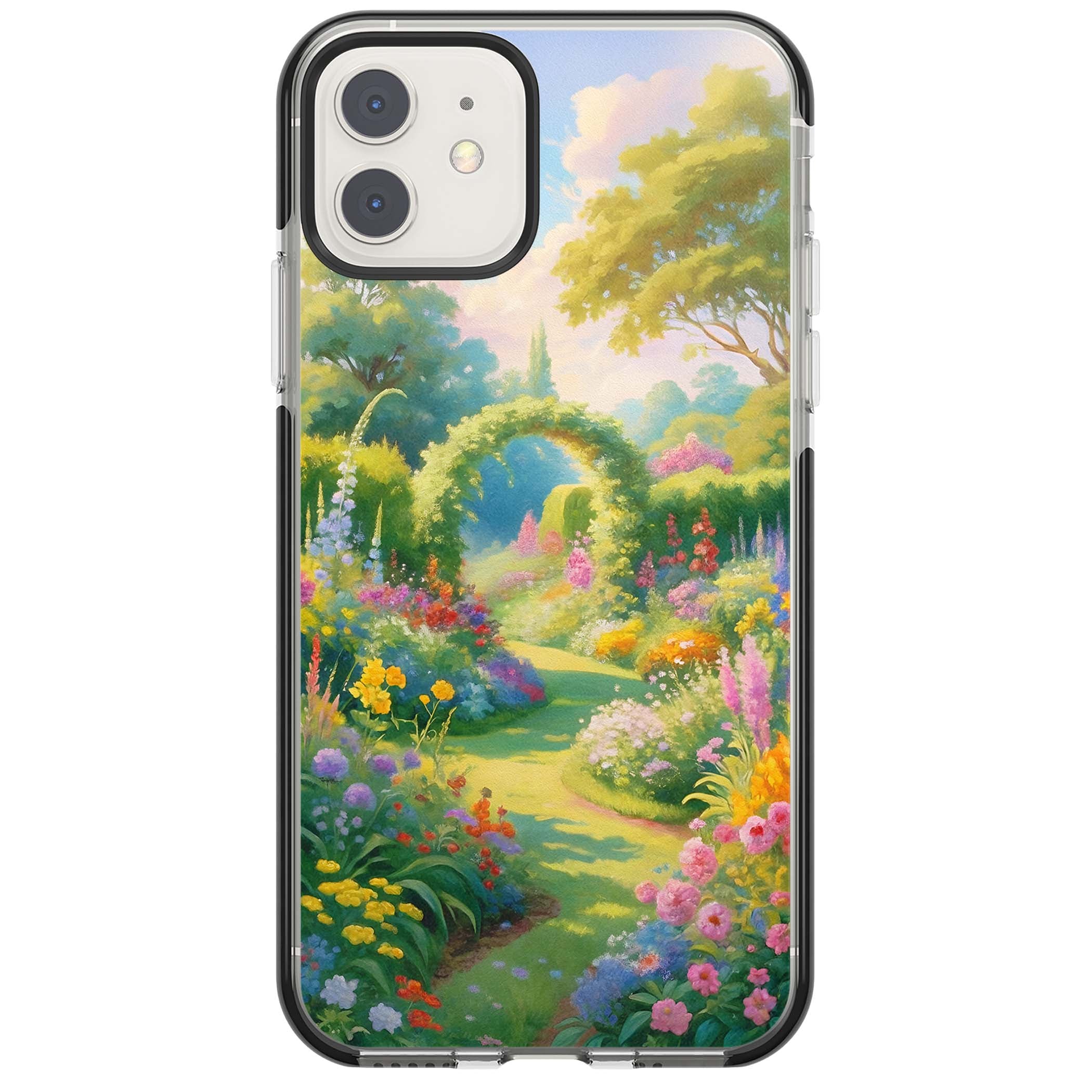 The Painter's Garden floral iPhone case | Black Impact case for iPhone 11, iPhone 12