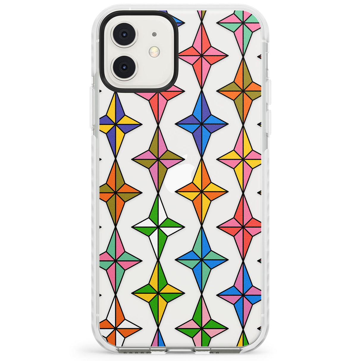 Multi Colour Stars Pattern Impact Phone Case for iPhone 11, iphone 12