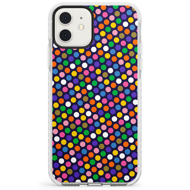 Multicolour Polka-dot Fiesta (Purple) Impact Phone Case for iPhone 11, iphone 12