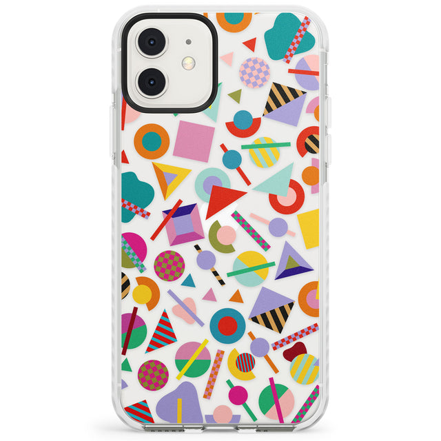 Retro Carnival Shapes Impact Phone Case for iPhone 11, iphone 12