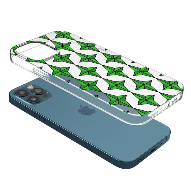 Emerald Stars Pattern (Clear) Phone Case for iPhone 12 Pro