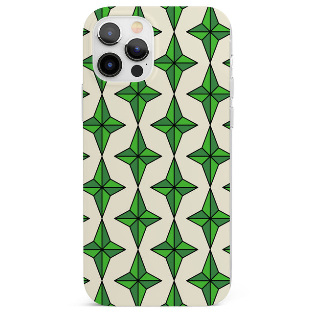 Emerald Stars Pattern Phone Case for iPhone 12 Pro