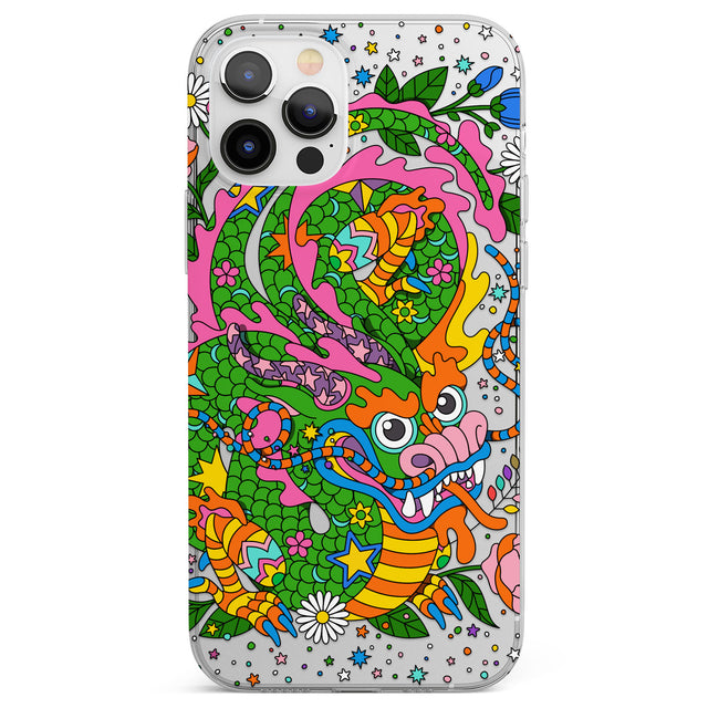 Psychedelic Jungle Dragon Phone Case for iPhone 12 Pro
