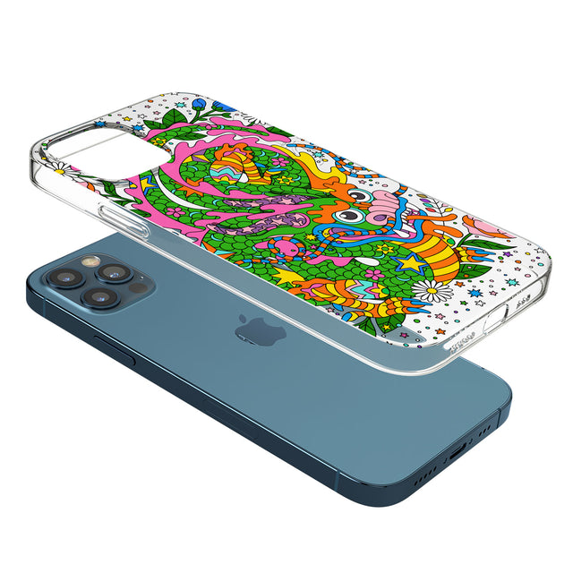 Psychedelic Jungle Dragon Phone Case for iPhone 12 Pro