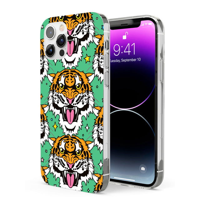 Fierce Jungle Tigers (Green) Phone Case for iPhone 12 Pro