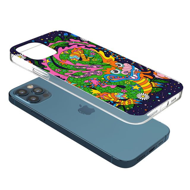 Psychedelic Jungle Dragon (Purple) Phone Case for iPhone 12 Pro