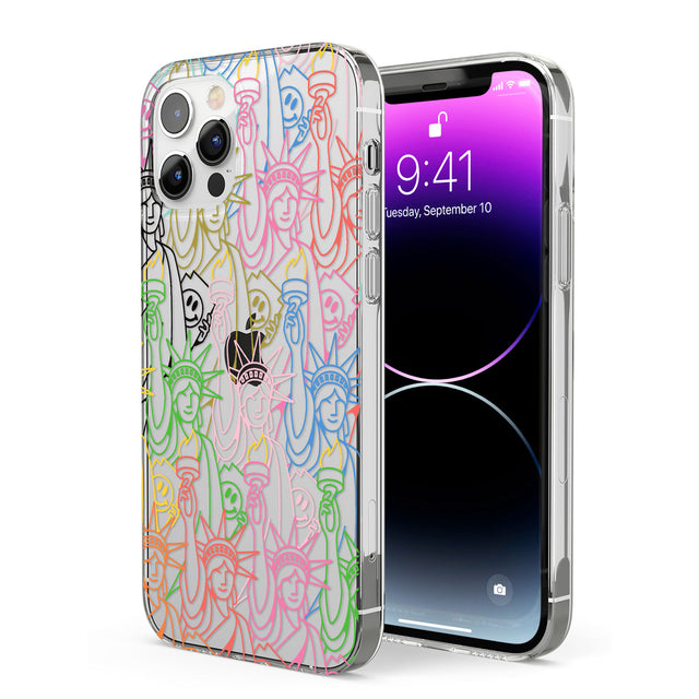 Multicolour Liberty Line Pattern Phone Case for iPhone 12 Pro