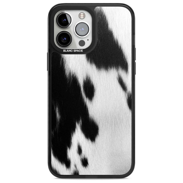 Designer Fashion Cowhide Phone Case iPhone 13 Pro Max / Magsafe Black Impact Case Blanc Space