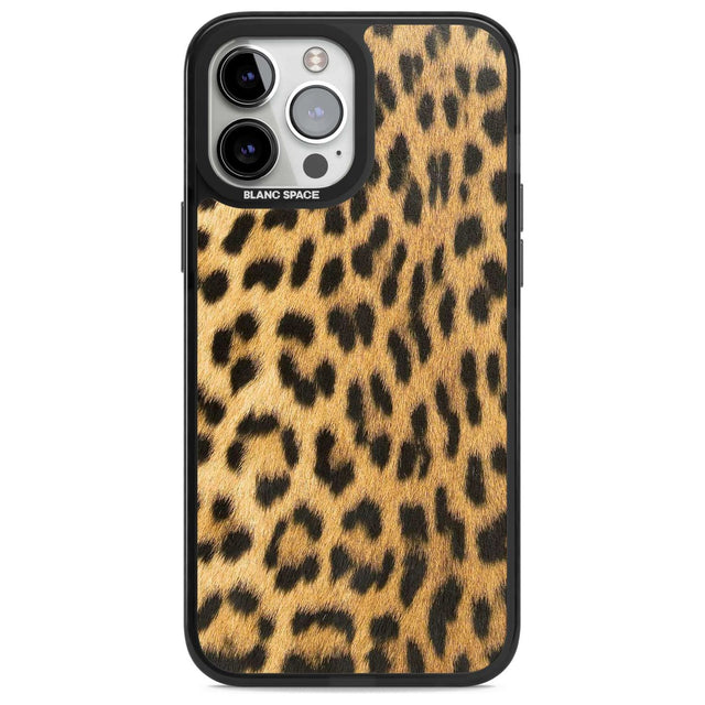 Designer Fashion Gold Leopard Print Phone Case iPhone 13 Pro Max / Magsafe Black Impact Case Blanc Space