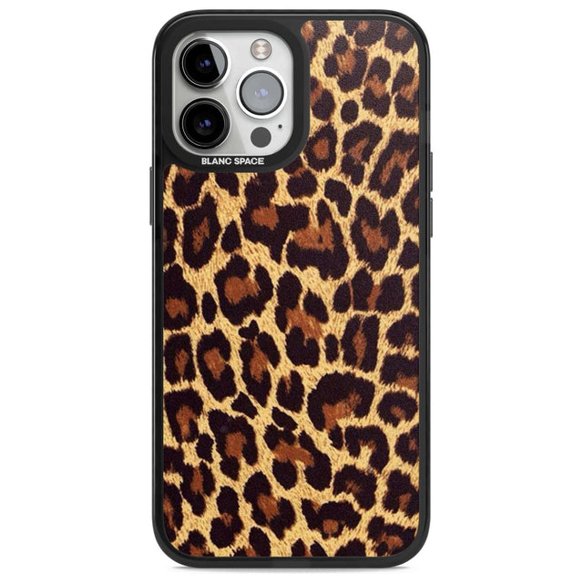 Gold Leopard Print Phone Case iPhone 13 Pro Max / Magsafe Black Impact Case Blanc Space