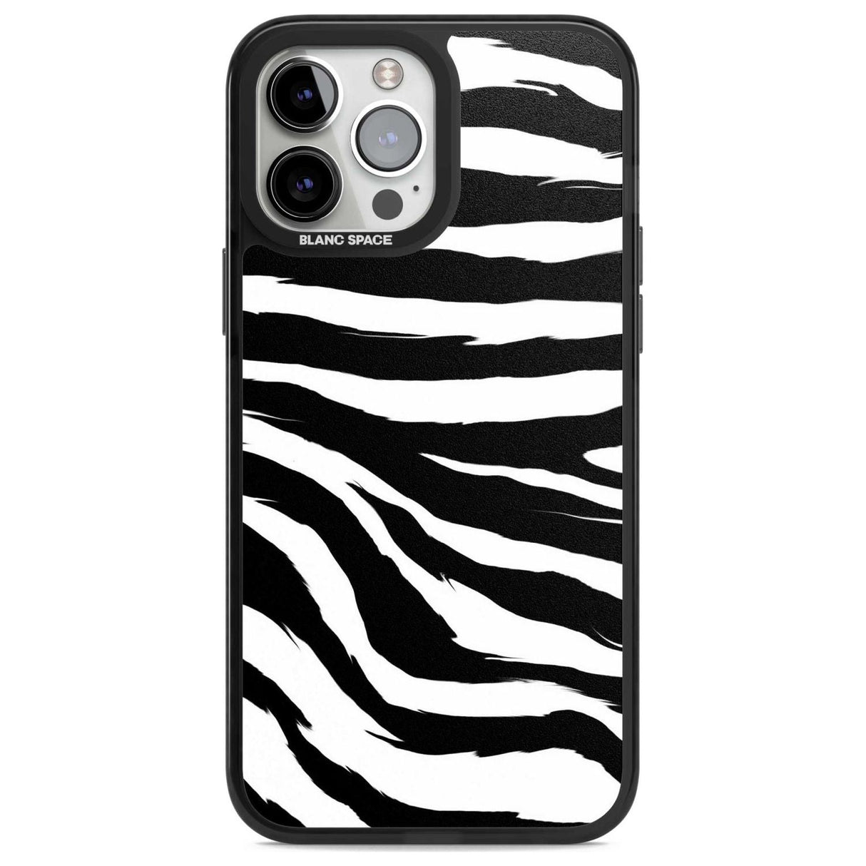 Black Zebra Print Phone Case iPhone 13 Pro Max / Magsafe Black Impact Case Blanc Space