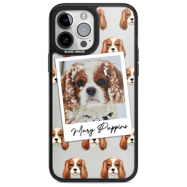 Personalised Cavalier King Charles - Dog Photo Custom Phone Case iPhone 13 Pro Max / Magsafe Black Impact Case Blanc Space