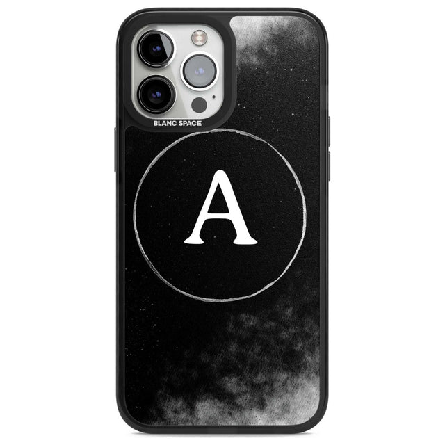 Personalised Eclipse Monogram Custom Phone Case iPhone 13 Pro Max / Magsafe Black Impact Case Blanc Space