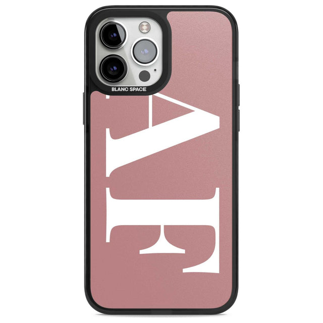 Personalised White & Rose Personalised Custom Phone Case iPhone 13 Pro Max / Magsafe Black Impact Case Blanc Space