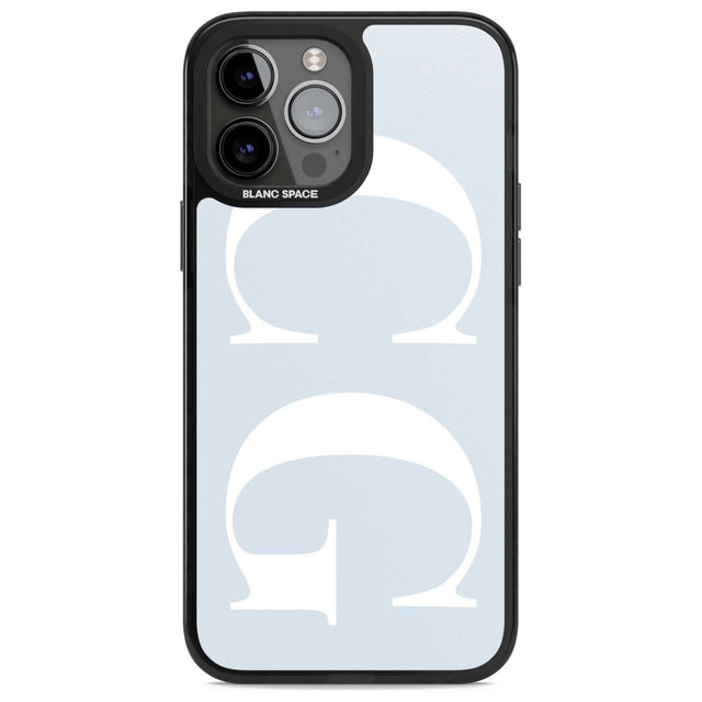 Personalised White & Blue Personalised Custom Phone Case iPhone 13 Pro Max / Magsafe Black Impact Case Blanc Space