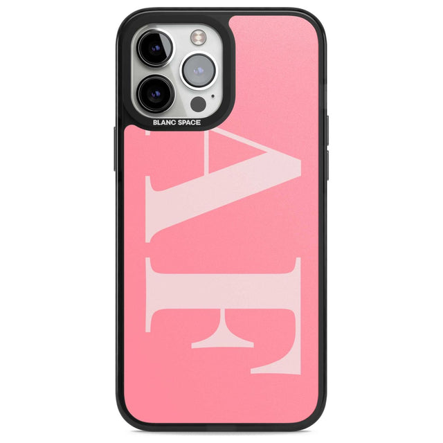 Personalised Light & Dark Pink Personalised Custom Phone Case iPhone 13 Pro Max / Magsafe Black Impact Case Blanc Space
