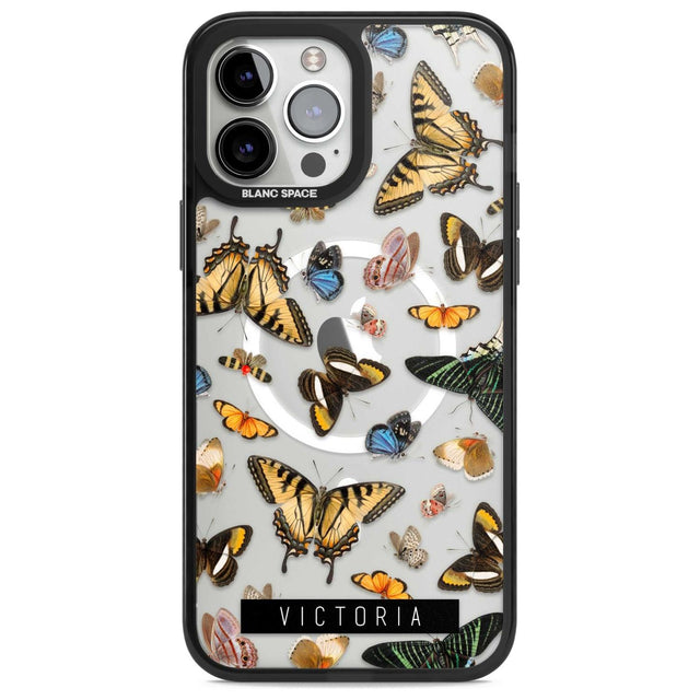Personalised Photorealistic Butterfly Custom Phone Case iPhone 13 Pro Max / Magsafe Black Impact Case Blanc Space
