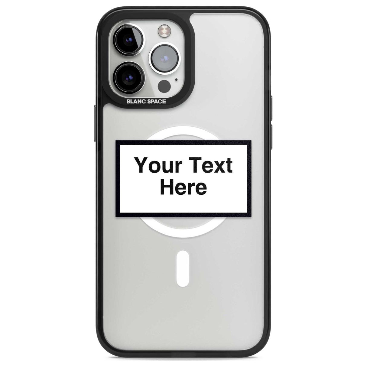 Personalised Create your own Warning Label Custom Phone Case iPhone 13 Pro Max / Magsafe Black Impact Case Blanc Space