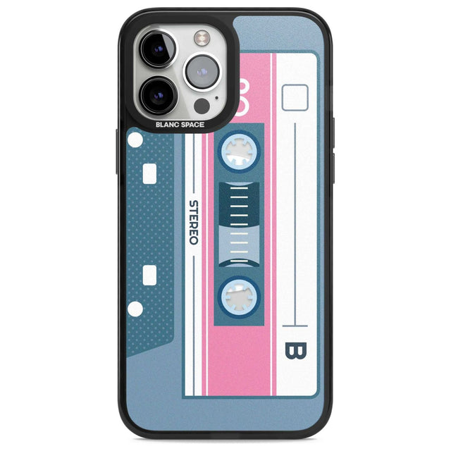 Personalised Retro Mixtape Custom Phone Case iPhone 13 Pro Max / Magsafe Black Impact Case Blanc Space