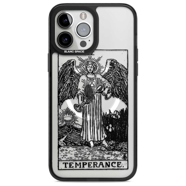 Personalised Temperance Tarot Card - Transparent Custom Phone Case iPhone 13 Pro Max / Magsafe Black Impact Case Blanc Space