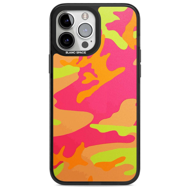 Neon Camo Phone Case iPhone 13 Pro Max / Magsafe Black Impact Case Blanc Space