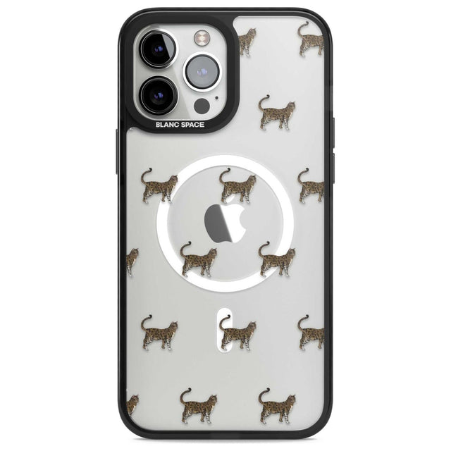 Bengal Cat Pattern Phone Case iPhone 13 Pro Max / Magsafe Black Impact Case Blanc Space