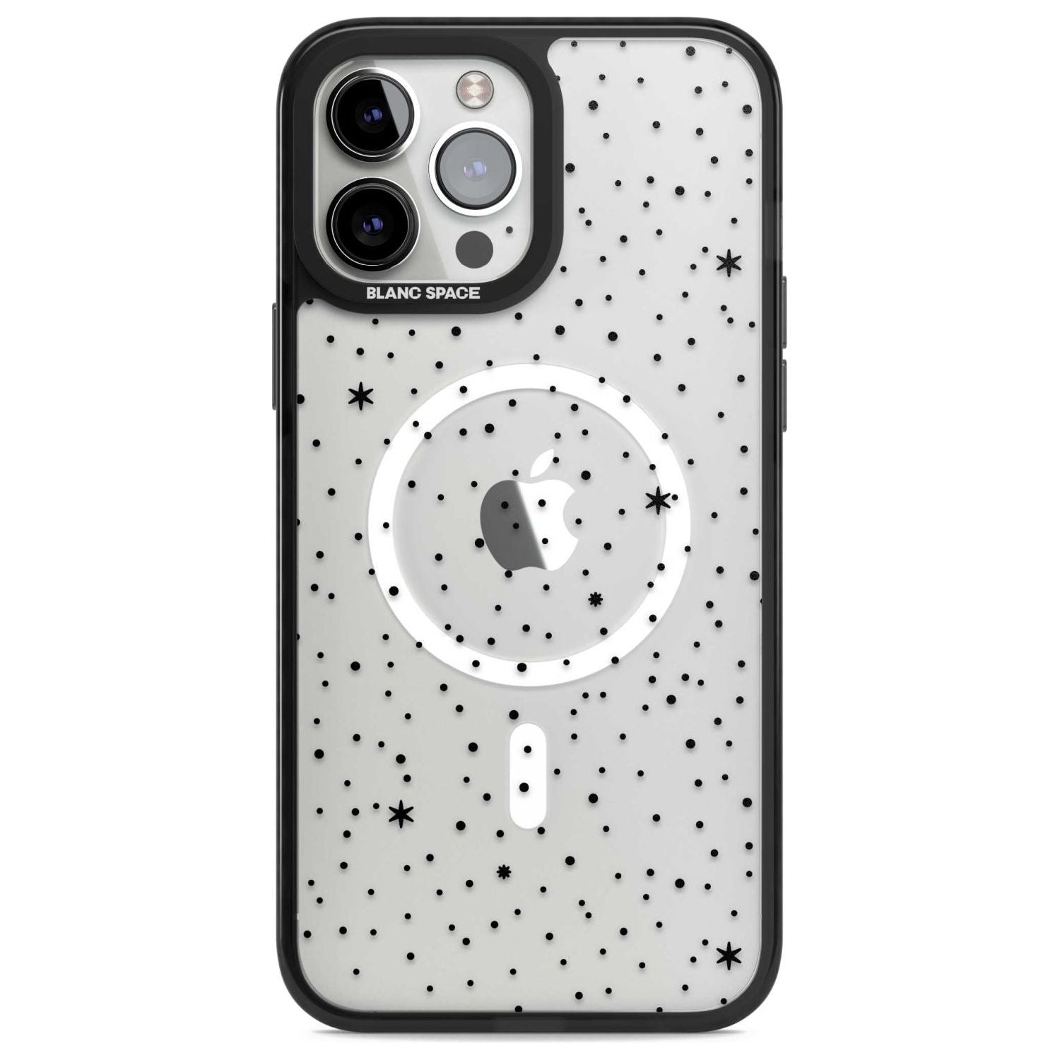 Celestial Starry Sky Phone Case iPhone 13 Pro Max / Magsafe Black Impact Case Blanc Space
