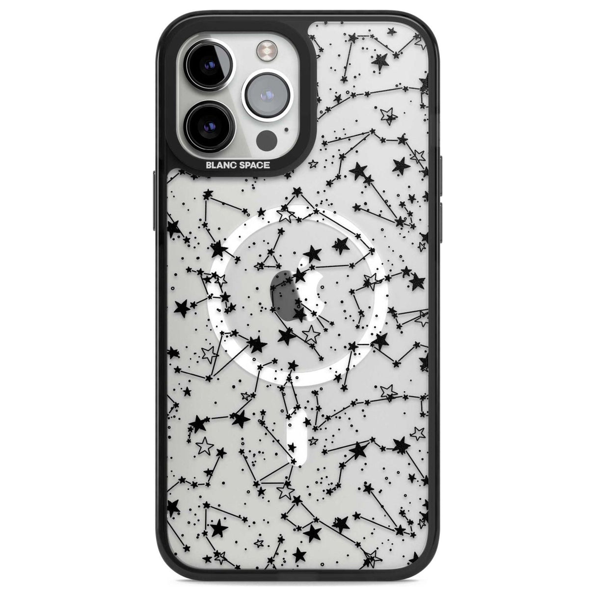 Constellations Phone Case iPhone 13 Pro Max / Magsafe Black Impact Case Blanc Space
